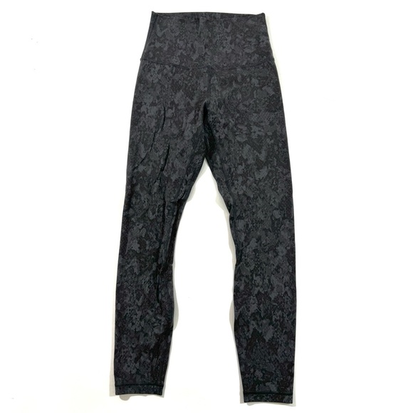 Lululemon Align High Rise Legging Pant 25" Hideaway Camo Deep Coal Multi - Picture 1 of 9